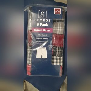 New Men's 6-pk Woven Boxers size Small